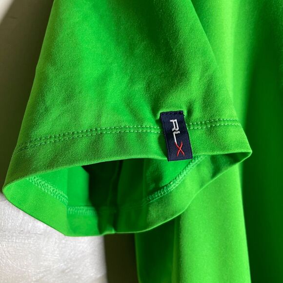 RLX Polo Shirt Mens Size Large Performance Fit Polo Shirt Green Embroidery EUC - Picture 8 of 9